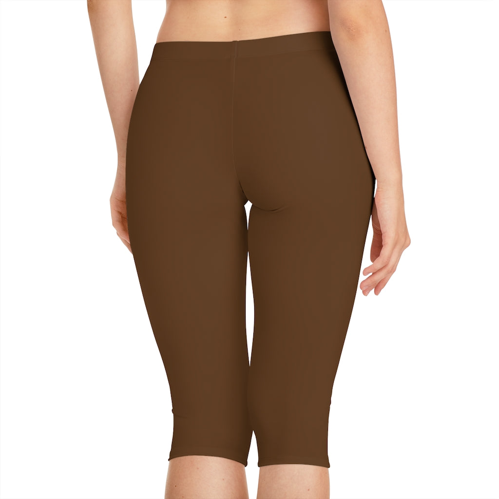 Women's Capri Leggings Brown