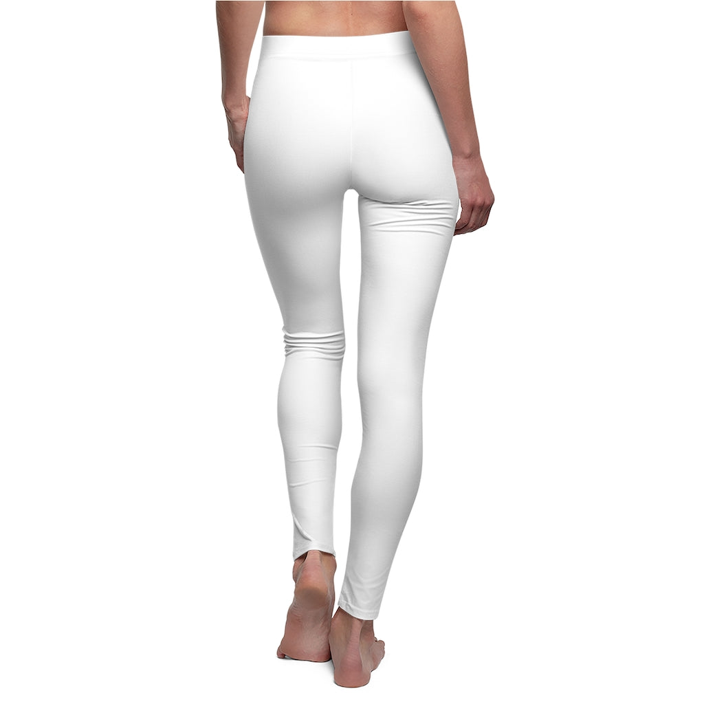 Women's Cut & Sew Casual Leggings White