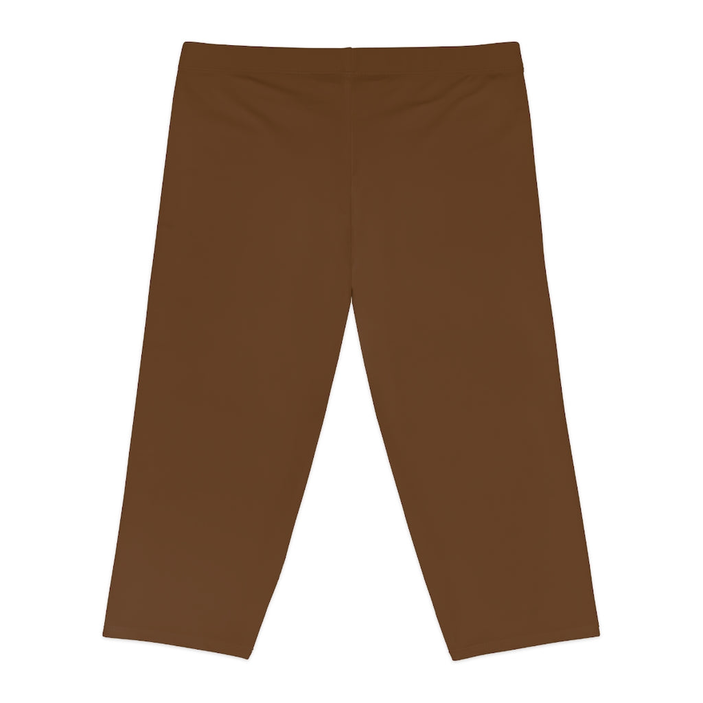 Women's Capri Leggings Brown