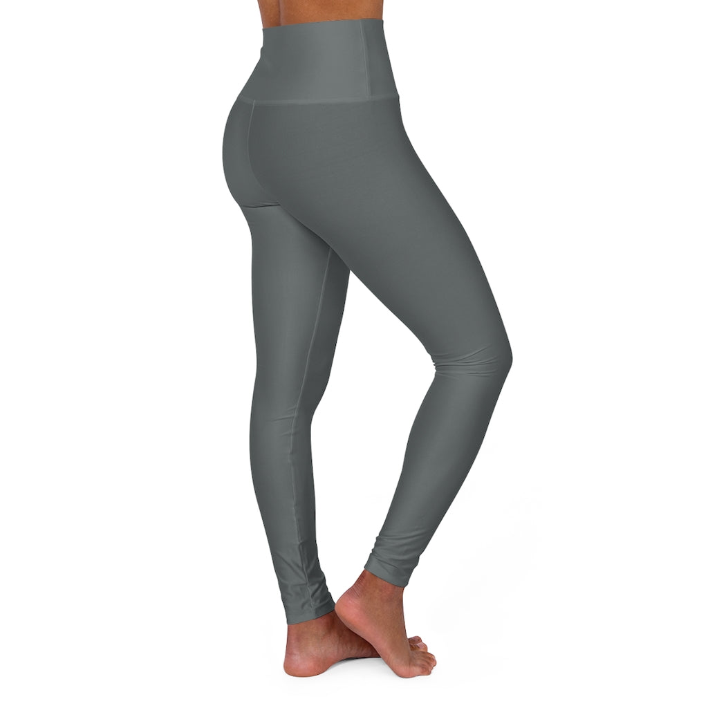 High Waisted Yoga Leggings Dark Grey