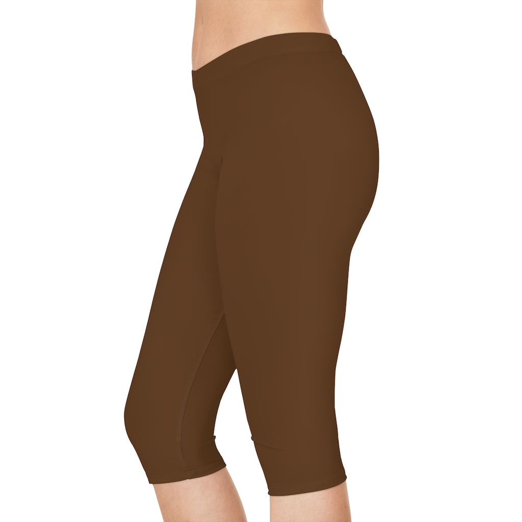 Women's Capri Leggings Brown