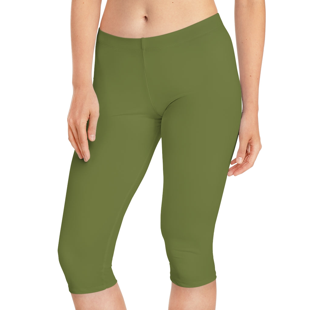 Women's Capri Leggings Olive