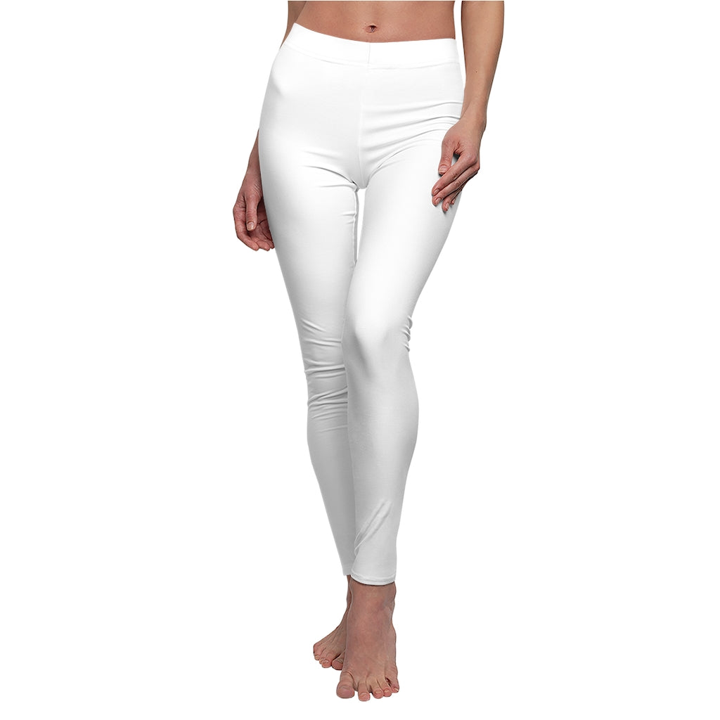 Women's Cut & Sew Casual Leggings White