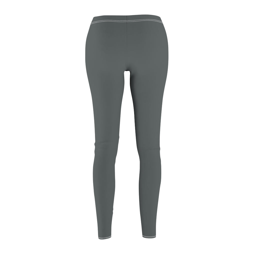 Women's Cut & Sew Casual Leggings Dark Grey