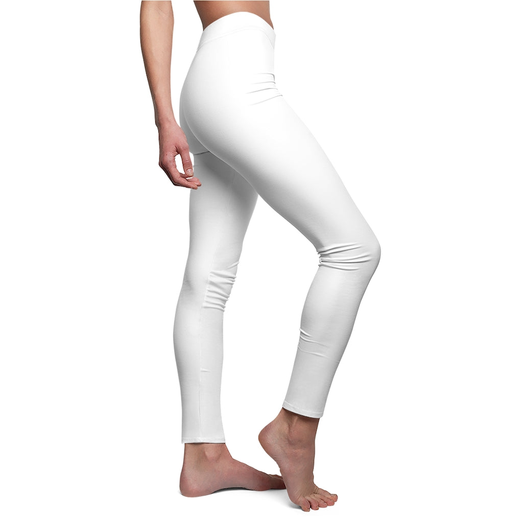 Women's Cut & Sew Casual Leggings White