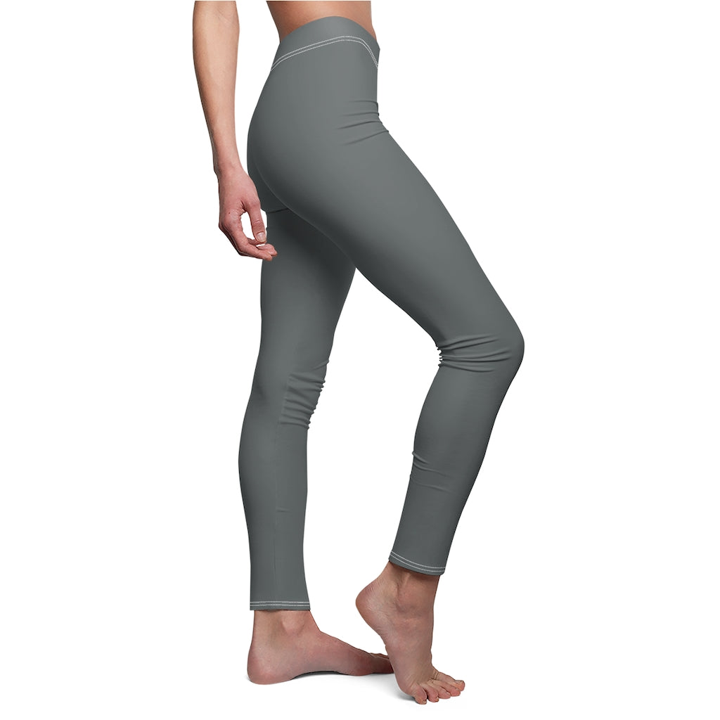 Women's Cut & Sew Casual Leggings Dark Grey