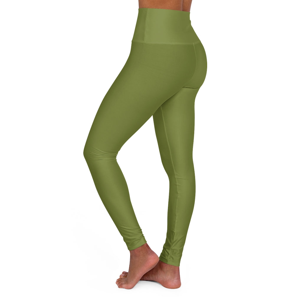 High Waisted Yoga Leggings Olive