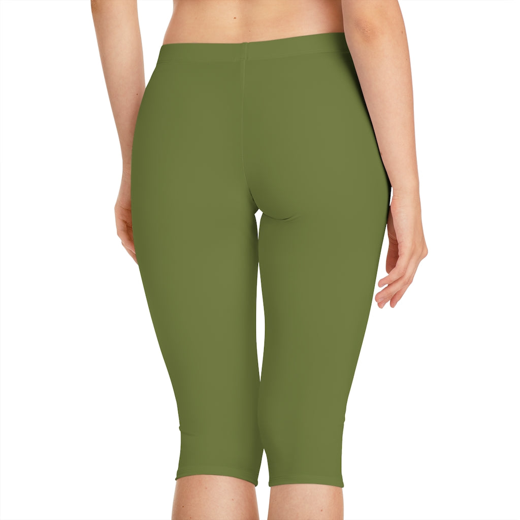 Women's Capri Leggings Olive