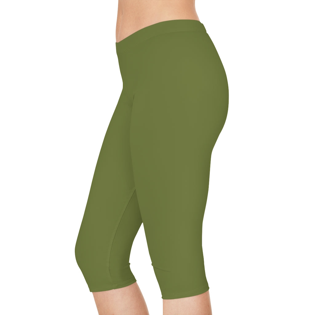 Women's Capri Leggings Olive