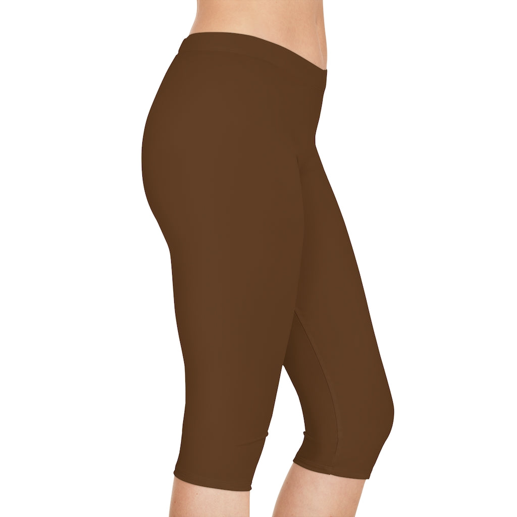 Women's Capri Leggings Brown