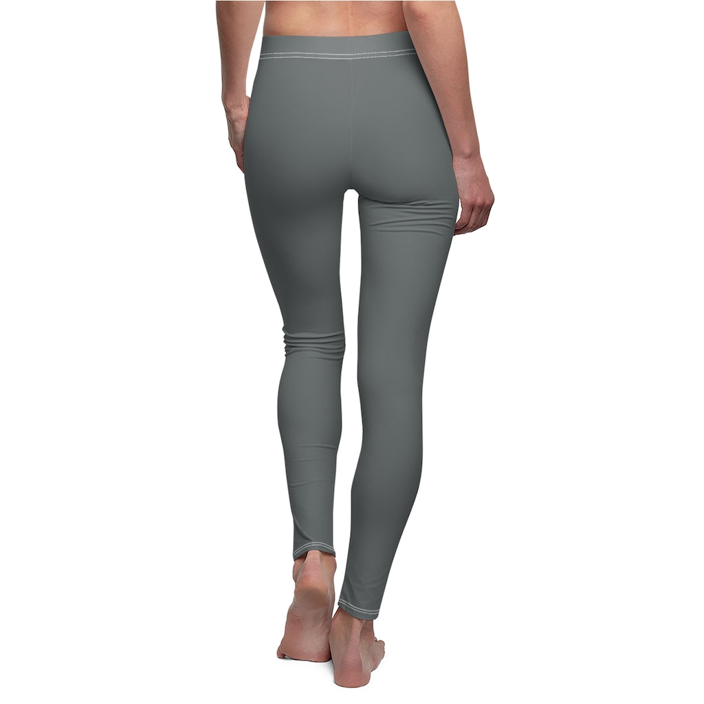 Women's Cut & Sew Casual Leggings Dark Grey