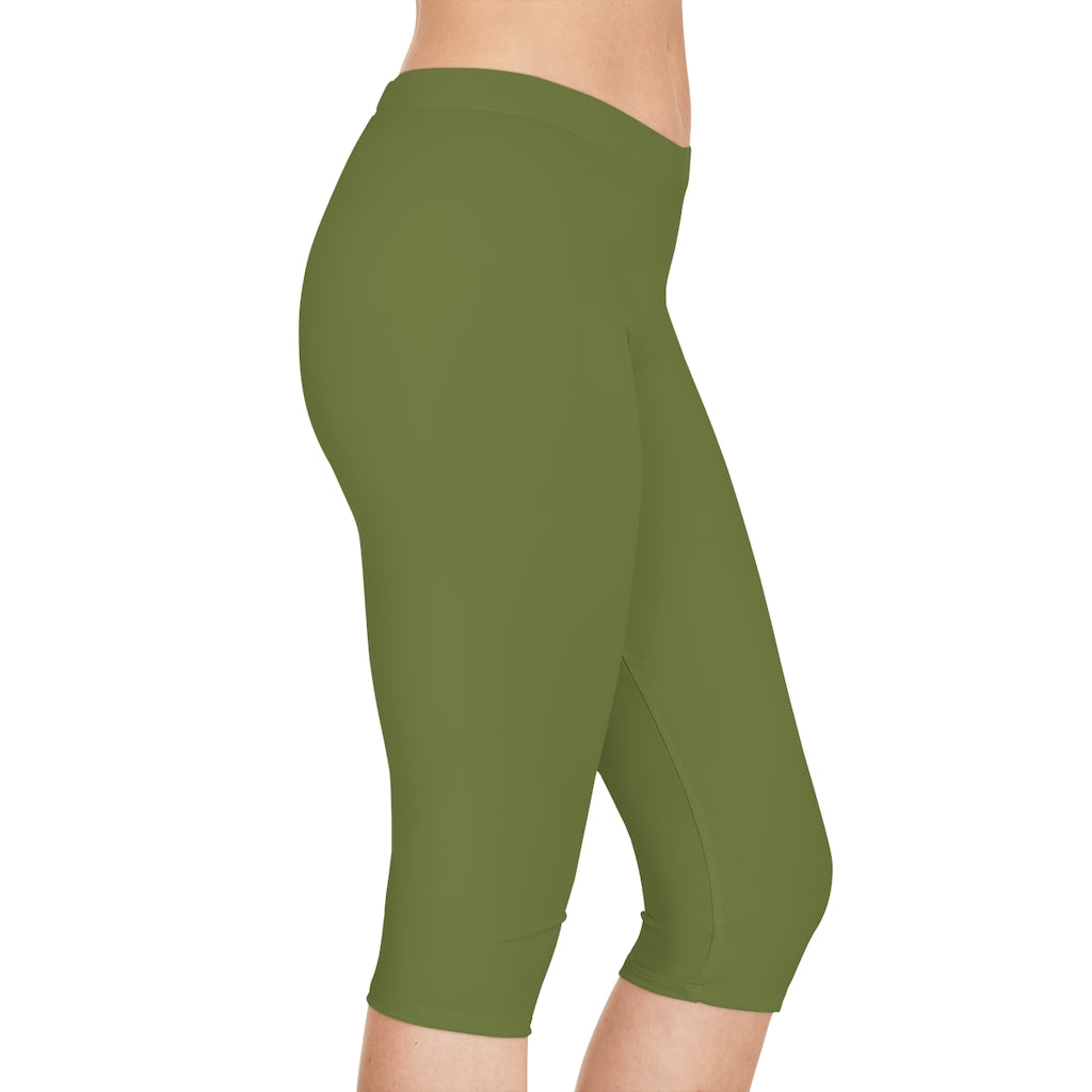 Women's Capri Leggings Olive