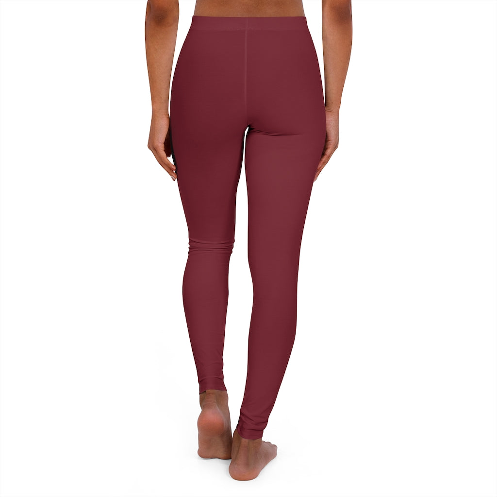 Women's Spandex Leggings Burgundy