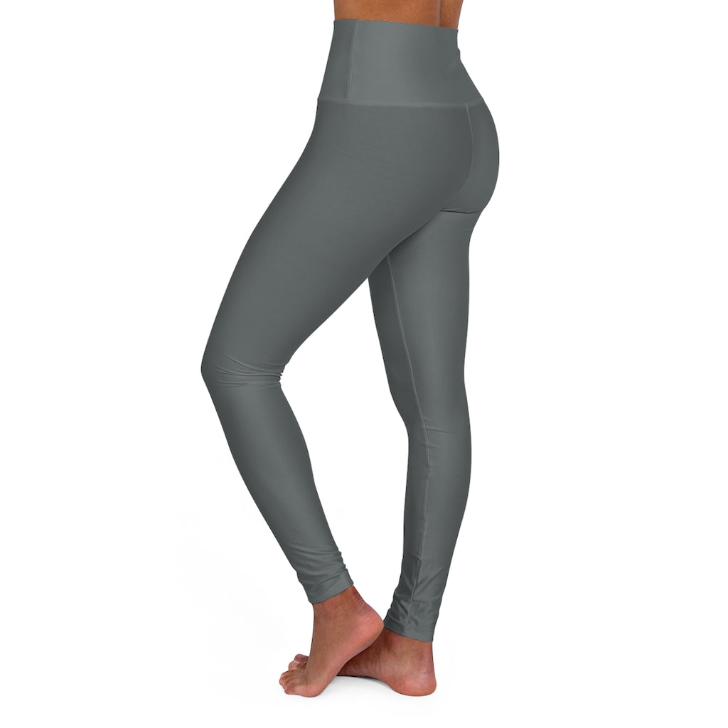 High Waisted Yoga Leggings Dark Grey